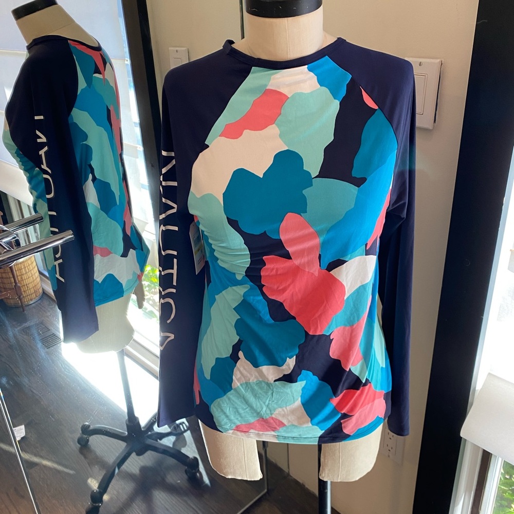 NWT Nautica LS Rash Guard Sz M